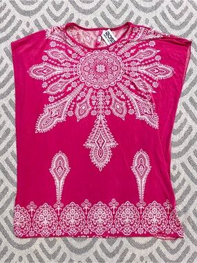 Cristina Love Pink White Mini Dress XL NWT